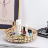 High-end and exquisite foreign trade tray, light luxury, round and high-end feel, key, European golden crystal, Nordic plate decoration Application Scenario
